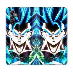 Housse Cuir Portefeuille Pour Samsung Galaxy A16 5G Manga Dragon Ball Gogeta Visage