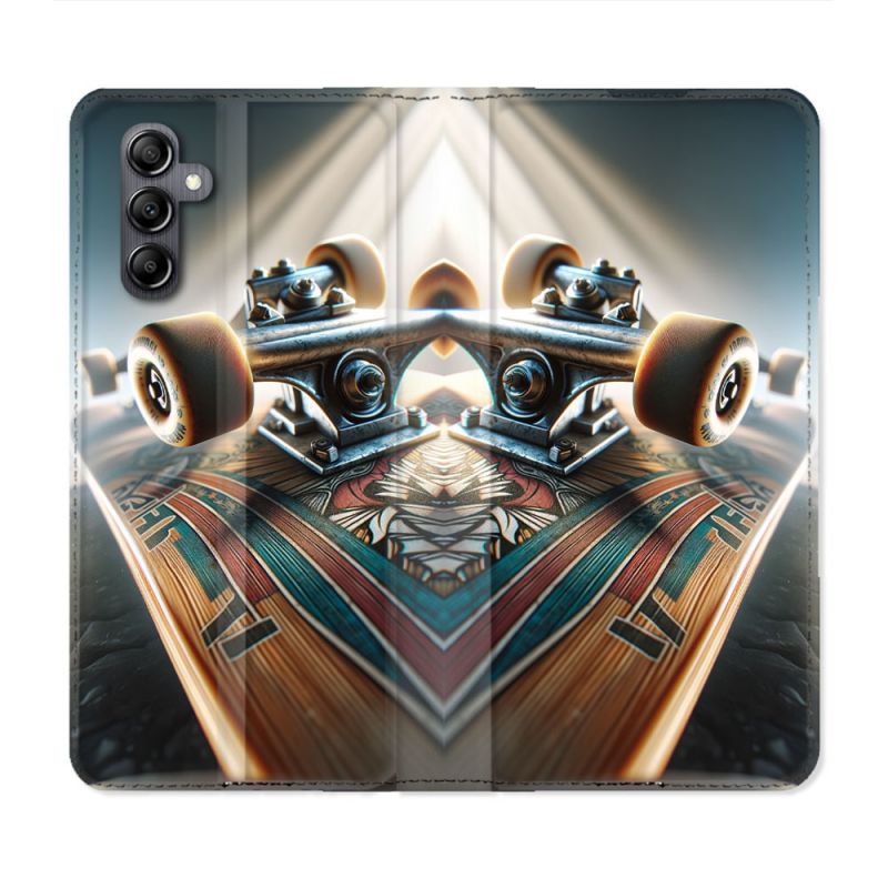 Housse Cuir Portefeuille Pour Samsung Galaxy A16 5G Planche Skate