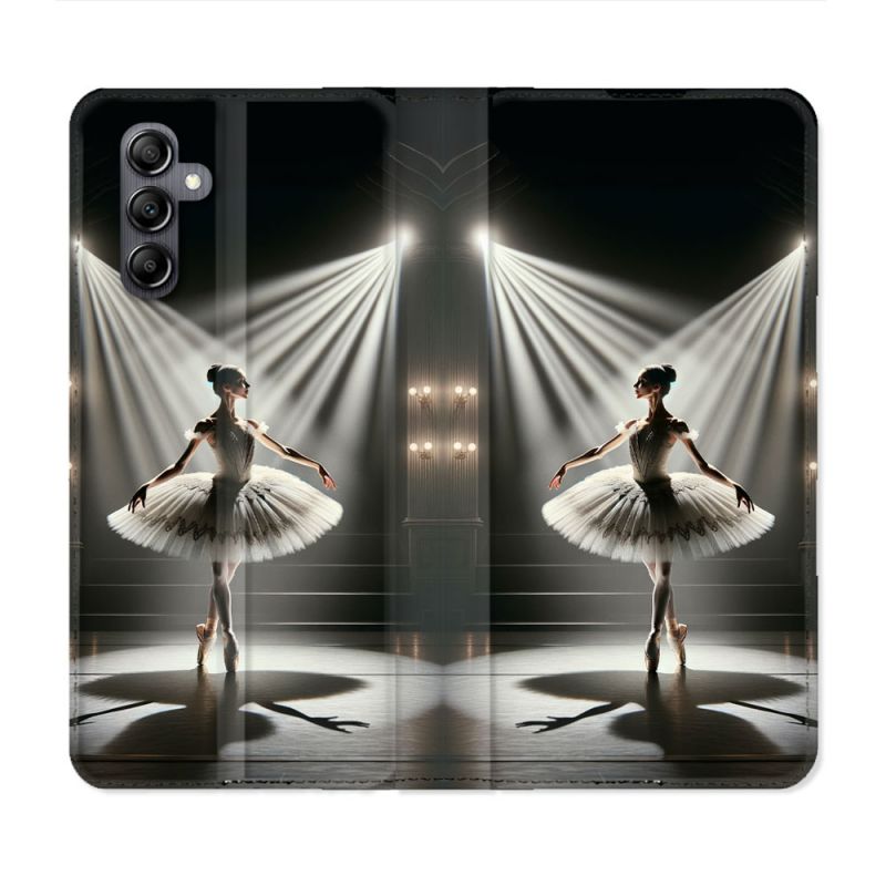 Housse Cuir Portefeuille Pour Samsung Galaxy S24 FE Danseuse Lumière