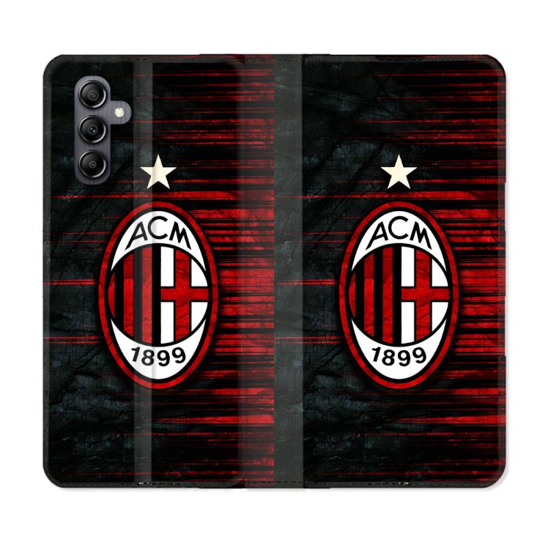 Housse Cuir Portefeuille Pour Samsung Galaxy S24 FE Foot Milan AC