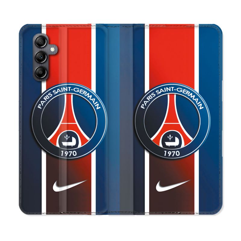 Housse Cuir Portefeuille Pour Samsung Galaxy S24 FE Foot PSG 1970