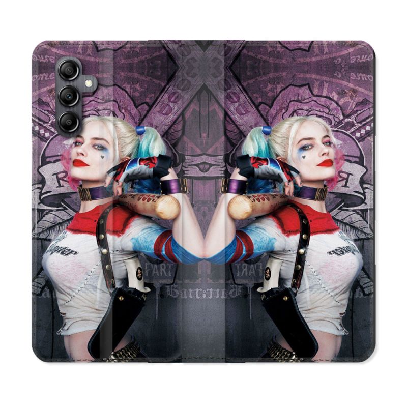 Housse Cuir Portefeuille Pour Samsung Galaxy S24 FE Harley Quinn Batte