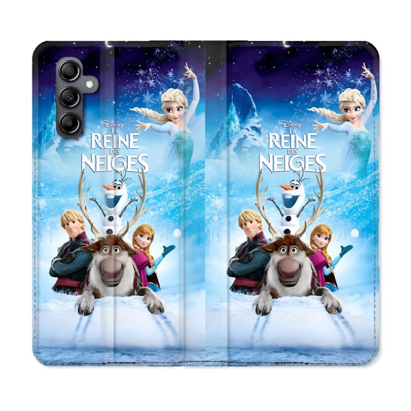 Housse Cuir Portefeuille Pour Samsung Galaxy S24 FE La Reine Des Neiges