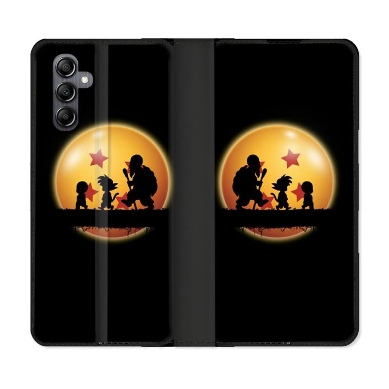 Housse Cuir Portefeuille Pour Samsung Galaxy S24 FE Manga Dragon Ball Vintage
