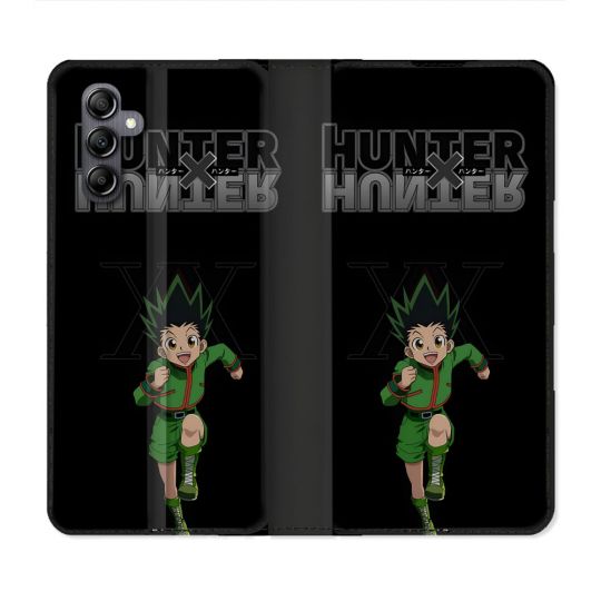 Housse Cuir Portefeuille Pour Samsung Galaxy S24 FE Manga Hunter X Hunter Gon