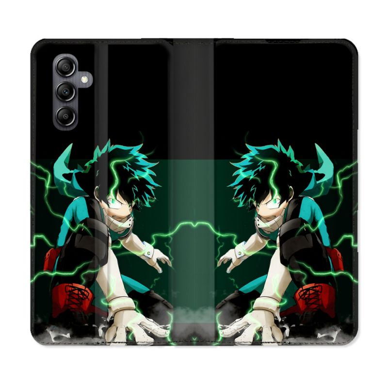 Housse Cuir Portefeuille Pour Samsung Galaxy S24 FE Manga My Hero Academia Deku