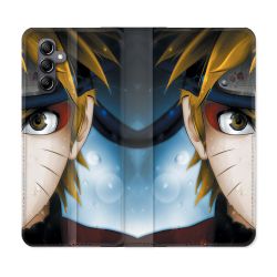 Housse Cuir Portefeuille Pour Samsung Galaxy S24 FE Manga Naruto Blanc