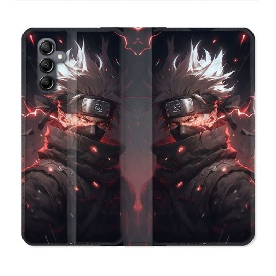Housse Cuir Portefeuille Pour Samsung Galaxy S24 FE Manga Naruto Kakashi Dark