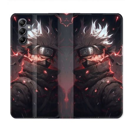 Housse Cuir Portefeuille Pour Samsung Galaxy S24 FE Manga Naruto Kakashi Dark