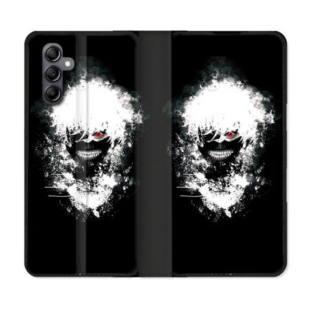 Housse Cuir Portefeuille Pour Samsung Galaxy S24 FE Manga Tokyo Ghoul Kaneki Tag