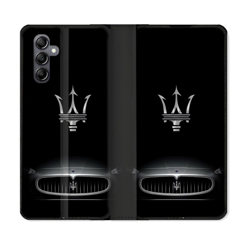 Housse Cuir Portefeuille Pour Samsung Galaxy S24 FE Maserati