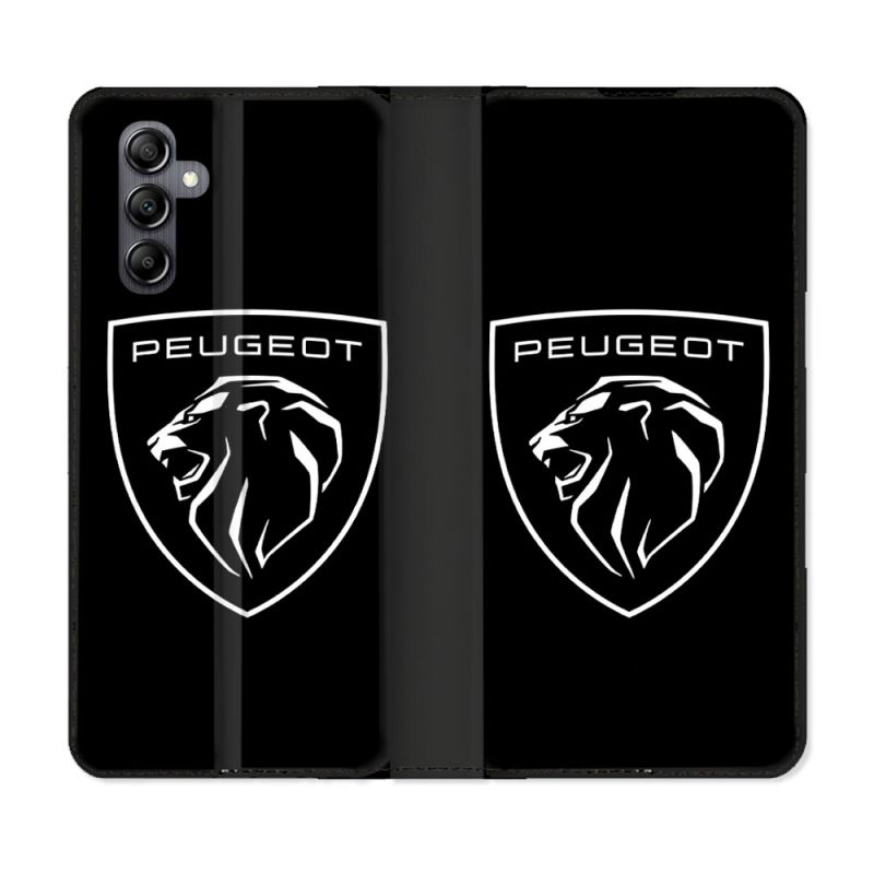 Housse Cuir Portefeuille Pour Samsung Galaxy S24 FE Peugeot