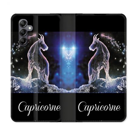 Housse Cuir Portefeuille Pour Samsung Galaxy S24 FE Signe Zodiaque 2 Capricorne