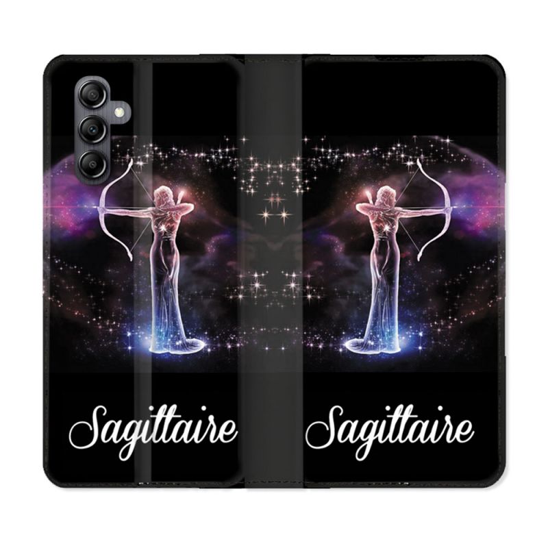 Housse Cuir Portefeuille Pour Samsung Galaxy S24 FE Signe Zodiaque 2 Sagittaire