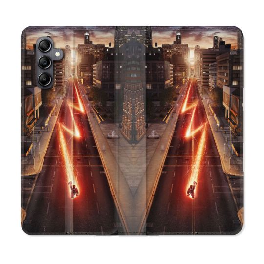 Housse Cuir Portefeuille Pour Samsung Galaxy S24 FE The Flash City