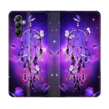 Housse Cuir Portefeuille Pour Samsung Galaxy S24 FE Zen Attrape Reve Papillon