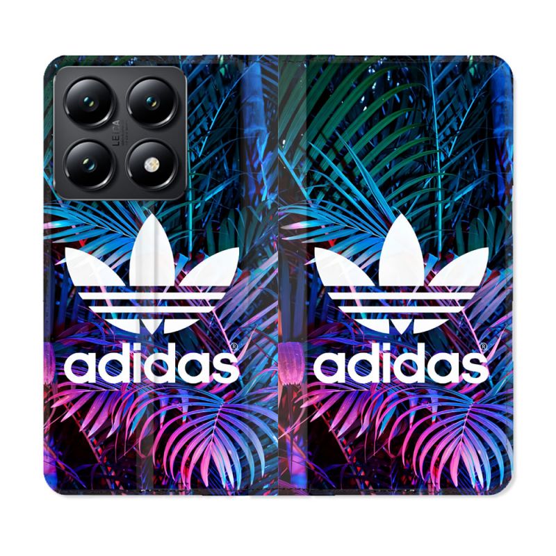 Housse Cuir Portefeuille Pour Xiaomi 14T Adidas Palmier