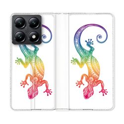 Housse Cuir Portefeuille Pour Xiaomi 14T Animal Salamandre Color