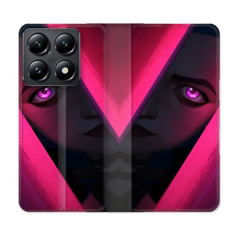 Housse Cuir Portefeuille Pour Xiaomi 14T Arcane Jynx Rose