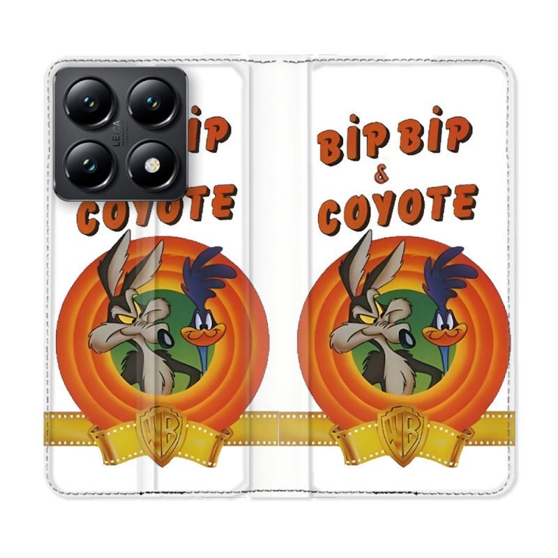 Housse Cuir Portefeuille Pour Xiaomi 14T Bip Bip Coyote