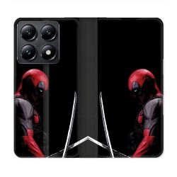 Housse Cuir Portefeuille Pour Xiaomi 14T Deadpool Epee