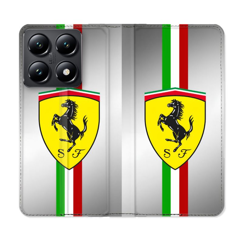 Housse Cuir Portefeuille Pour Xiaomi 14T Ferrari Ligne