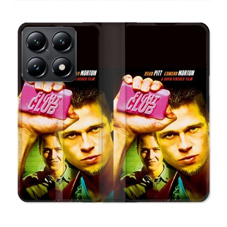 Housse Cuir Portefeuille Pour Xiaomi 14T Fight Club Affiche