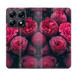 Housse Cuir Portefeuille Pour Xiaomi 14T Fleur Pivoine