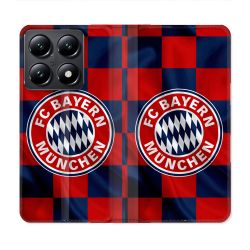 Housse Cuir Portefeuille Pour Xiaomi 14T Foot Bayern Munich Carreaux