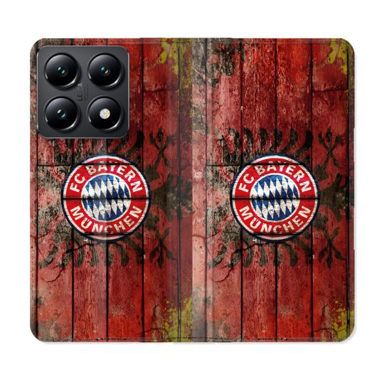 Housse Cuir Portefeuille Pour Xiaomi 14T Foot Bayern Munich Drapeau
