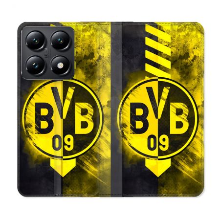 Housse Cuir Portefeuille Pour Xiaomi 14T Foot Dortmund