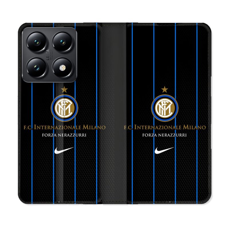 Housse Cuir Portefeuille Pour Xiaomi 14T Foot Inter Milan