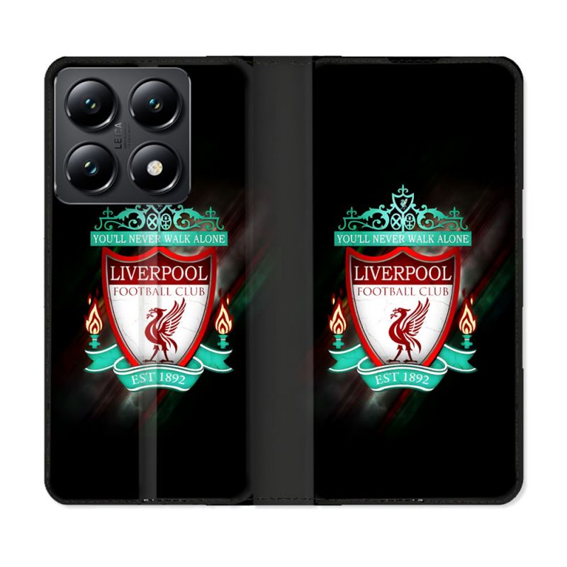 Housse Cuir Portefeuille Pour Xiaomi 14T Foot Liverpool