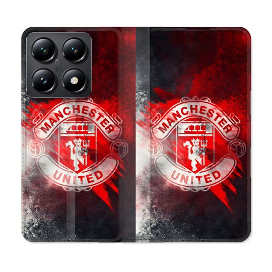 Housse Cuir Portefeuille Pour Xiaomi 14T Foot Manchester United