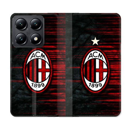 Housse Cuir Portefeuille Pour Xiaomi 14T Foot Milan AC