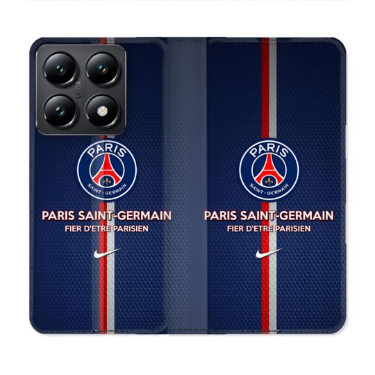 Housse Cuir Portefeuille Pour Xiaomi 14T Foot PSG Fier
