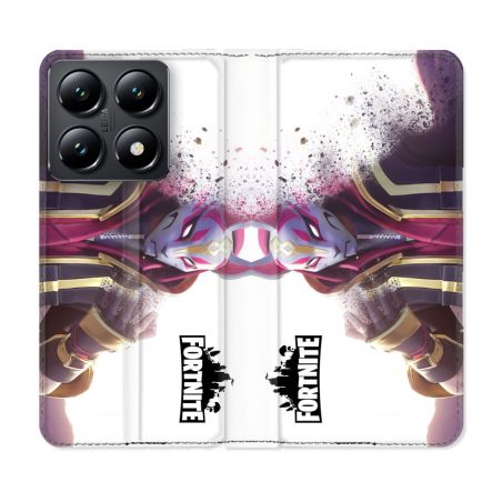 Housse Cuir Portefeuille Pour Xiaomi 14T Fortnite Blanc