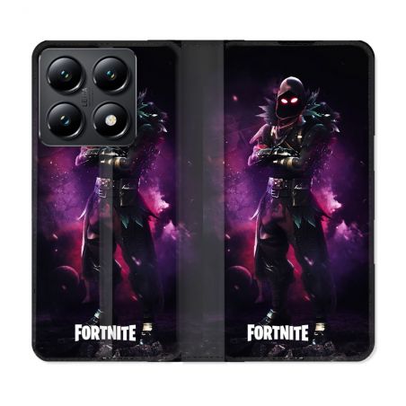 Housse Cuir Portefeuille Pour Xiaomi 14T Fortnite Raven