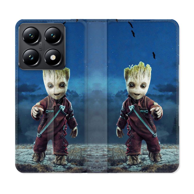 Housse Cuir Portefeuille Pour Xiaomi 14T Groot Bleu