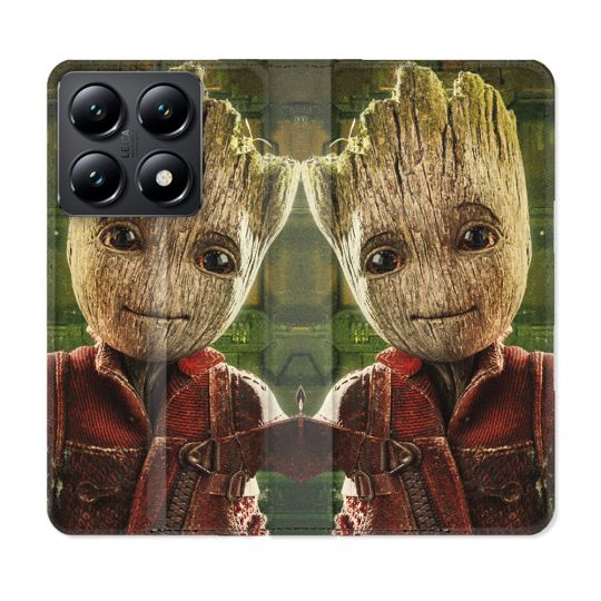 Housse Cuir Portefeuille Pour Xiaomi 14T Groot Vert