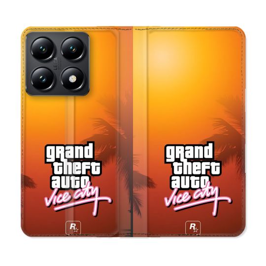 Housse Cuir Portefeuille Pour Xiaomi 14T GTA Vice City