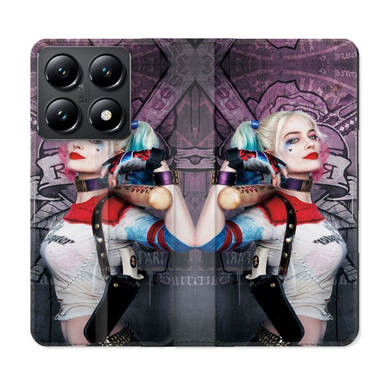 Housse Cuir Portefeuille Pour Xiaomi 14T Harley Quinn Batte