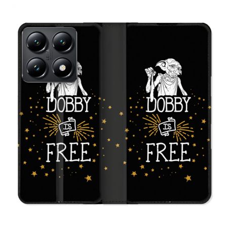 Housse Cuir Portefeuille Pour Xiaomi 14T Harry Potter Dobby Free Noir
