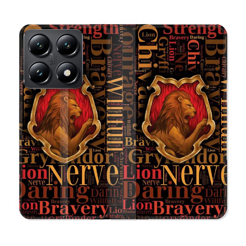 Housse Cuir Portefeuille Pour Xiaomi 14T Harry Potter Griffondor
