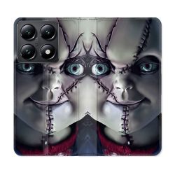 Housse Cuir Portefeuille Pour Xiaomi 14T Horreur Chucky Cicatrice
