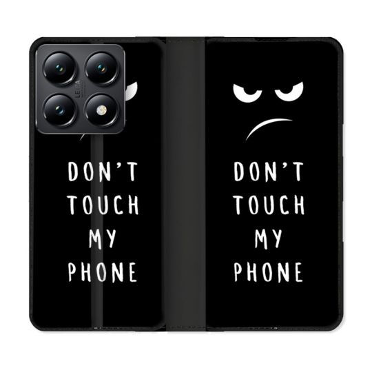 Housse Cuir Portefeuille Pour Xiaomi 14T Humour Don't Touch