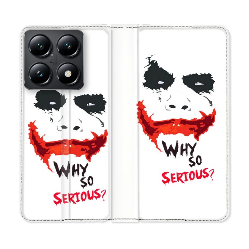 Housse Cuir Portefeuille Pour Xiaomi 14T Joker Blanc