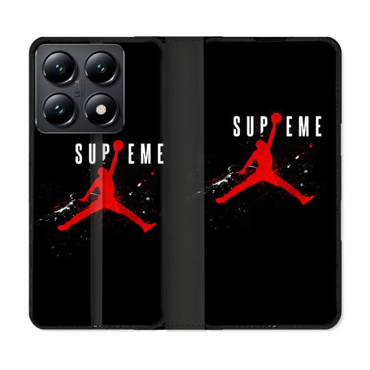 Housse Cuir Portefeuille Pour Xiaomi 14T Jordan Supreme Noir