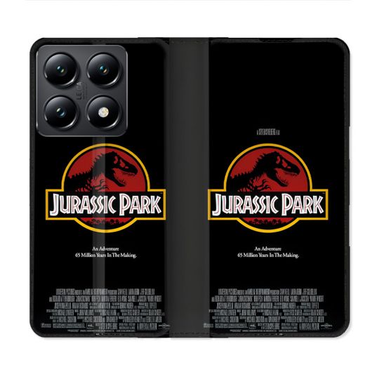 Housse Cuir Portefeuille Pour Xiaomi 14T Jurassik Park Affiche