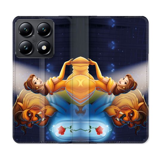 Housse Cuir Portefeuille Pour Xiaomi 14T La Belle et La Bête